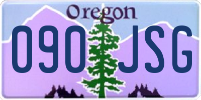 OR license plate 090JSG