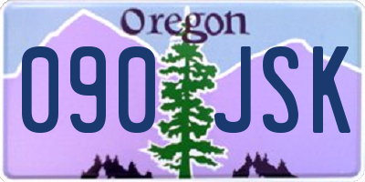 OR license plate 090JSK