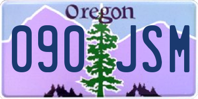 OR license plate 090JSM