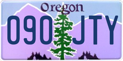 OR license plate 090JTY
