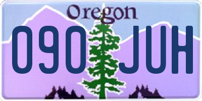 OR license plate 090JUH