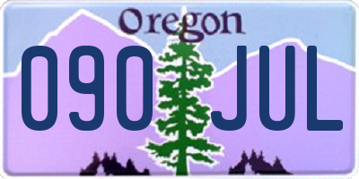 OR license plate 090JUL