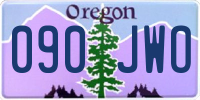 OR license plate 090JWO