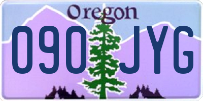 OR license plate 090JYG