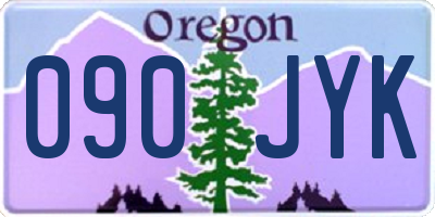 OR license plate 090JYK