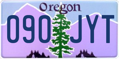OR license plate 090JYT