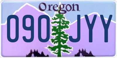 OR license plate 090JYY