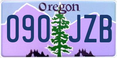 OR license plate 090JZB