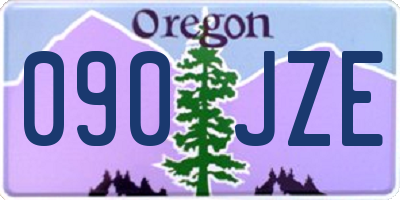 OR license plate 090JZE
