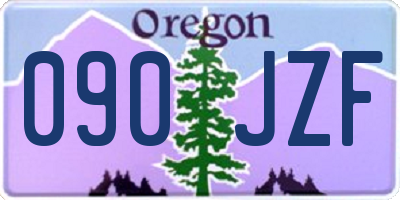 OR license plate 090JZF