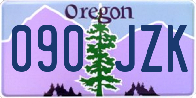 OR license plate 090JZK