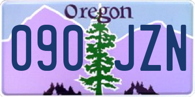 OR license plate 090JZN