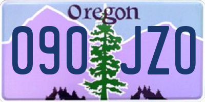 OR license plate 090JZO