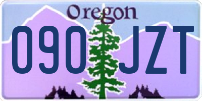 OR license plate 090JZT