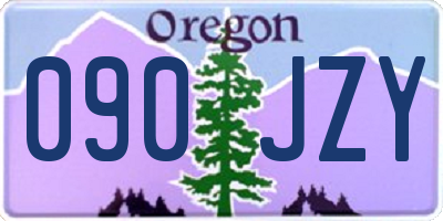 OR license plate 090JZY