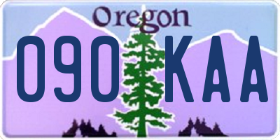 OR license plate 090KAA