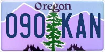 OR license plate 090KAN