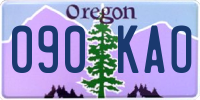 OR license plate 090KAO