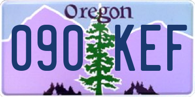 OR license plate 090KEF