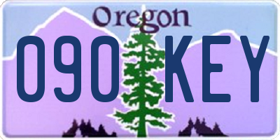 OR license plate 090KEY