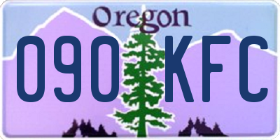 OR license plate 090KFC