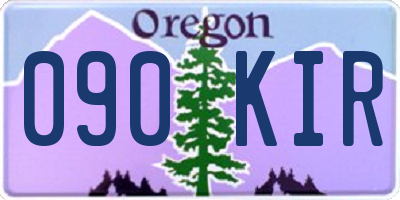 OR license plate 090KIR
