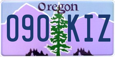 OR license plate 090KIZ