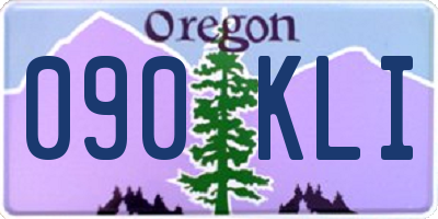 OR license plate 090KLI