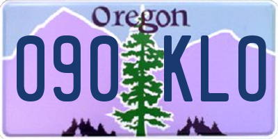 OR license plate 090KLO