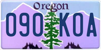 OR license plate 090KOA