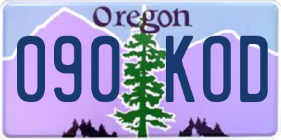 OR license plate 090KOD