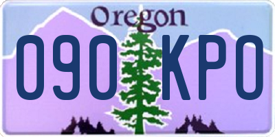 OR license plate 090KPO