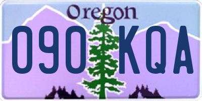 OR license plate 090KQA