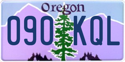 OR license plate 090KQL