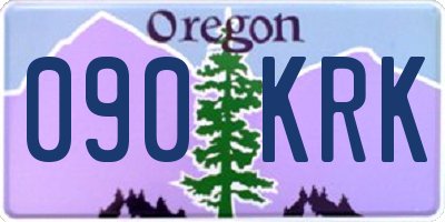 OR license plate 090KRK