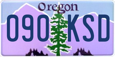 OR license plate 090KSD