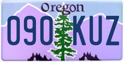 OR license plate 090KUZ
