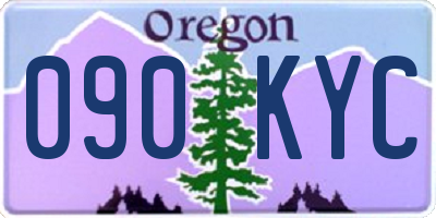 OR license plate 090KYC