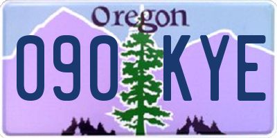 OR license plate 090KYE