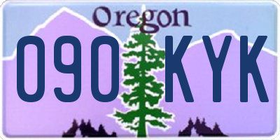 OR license plate 090KYK