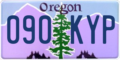 OR license plate 090KYP