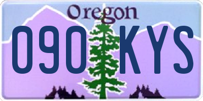 OR license plate 090KYS