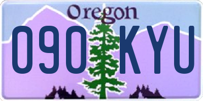 OR license plate 090KYU