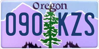 OR license plate 090KZS