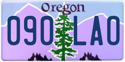 OR license plate 090LAO
