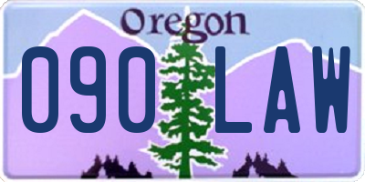 OR license plate 090LAW