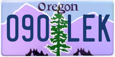 OR license plate 090LEK