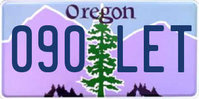 OR license plate 090LET
