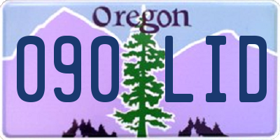 OR license plate 090LID