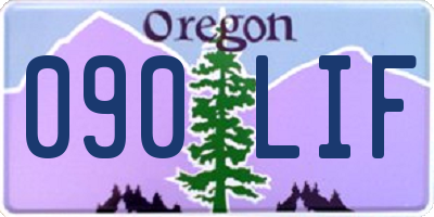 OR license plate 090LIF